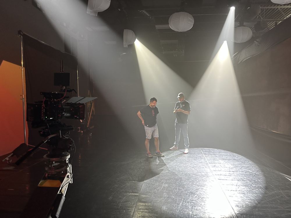Spotlights and haze on the SLFS stage