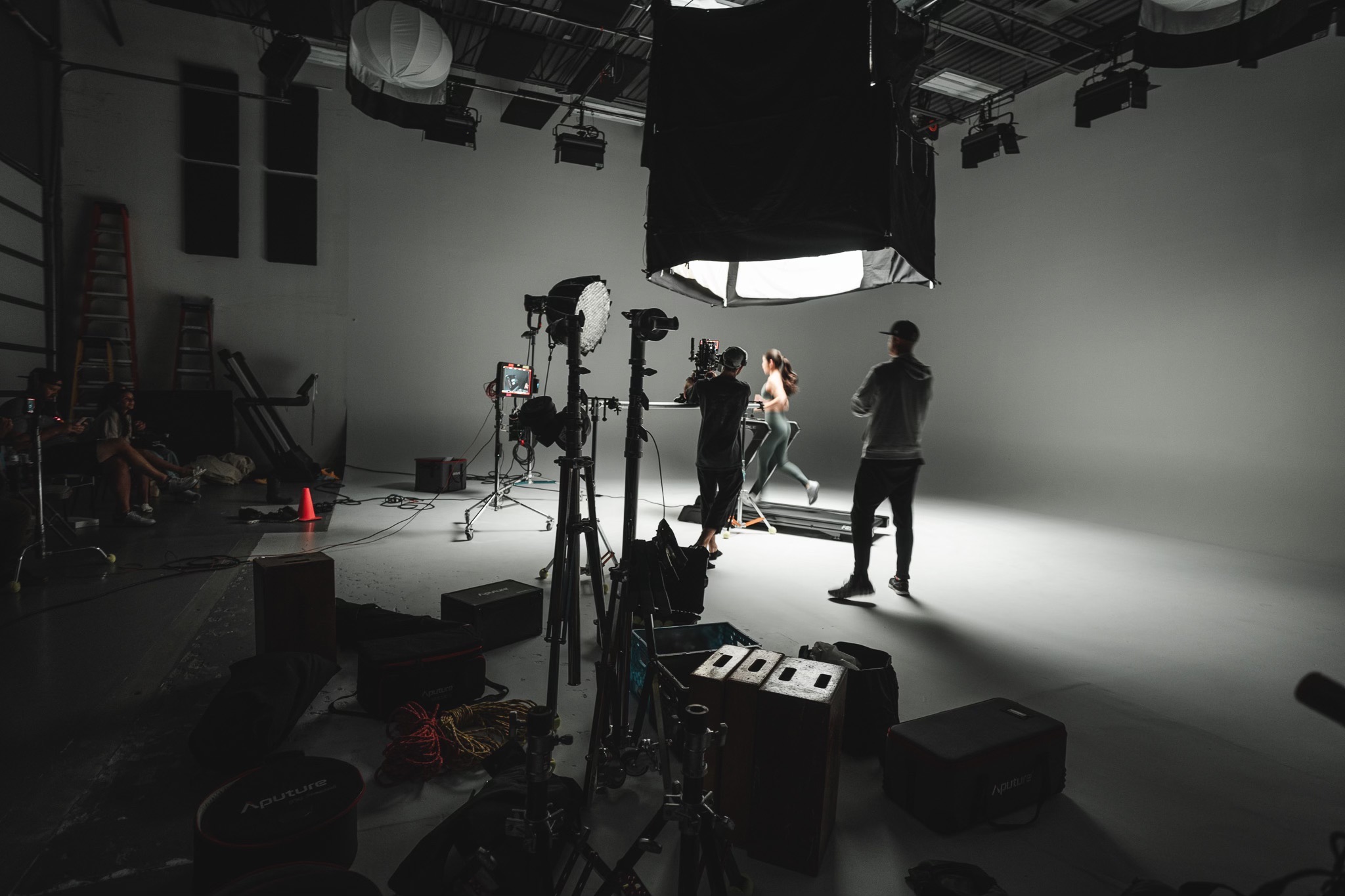 Commercial shoot on the stage